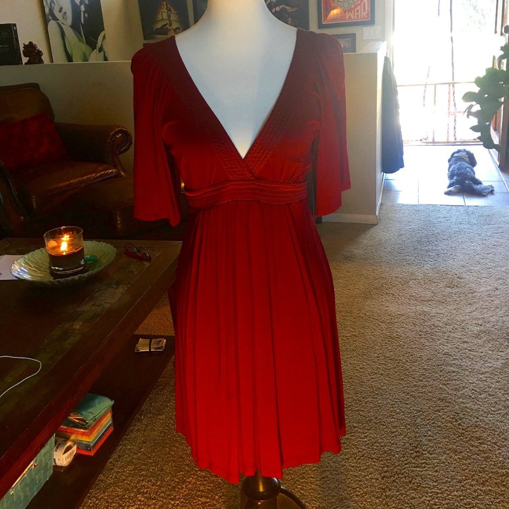 Empire Waist Mini Dress w/ Satin Ribbon - XL